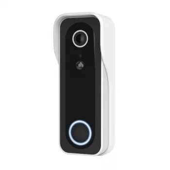 Video durvju zvans TRUST DOORCAM-3000, 3 MP, Wi-Fi 2,4 GHz, MicroSD līdz 256 GB, Baterija/USB, Melns/Balts