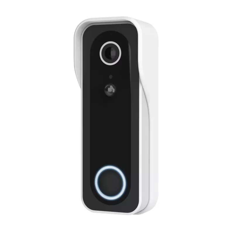 Video durvju zvans TRUST DOORCAM-3000, 3 MP, Wi-Fi 2,4 GHz, MicroSD līdz 256 GB, Baterija/USB, Melns/Balts
