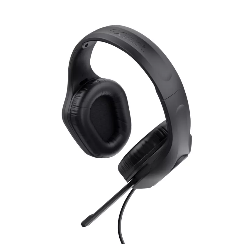 Trust GXT 417 Zirox austiņas ar vadu, galvas stīpa, spēlēm, melnas