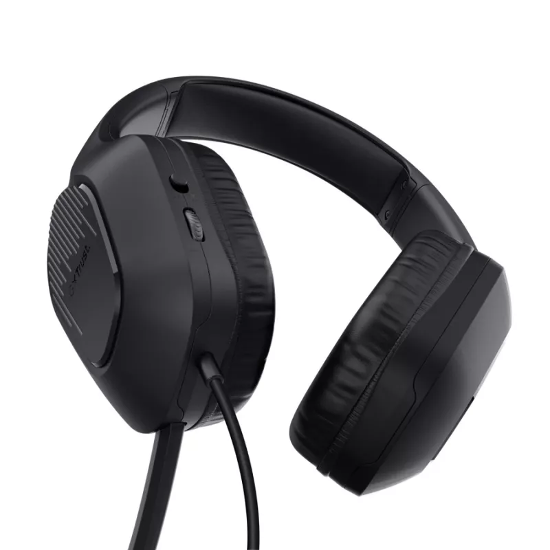 Trust GXT 417 Zirox austiņas ar vadu, galvas stīpa, spēlēm, melnas