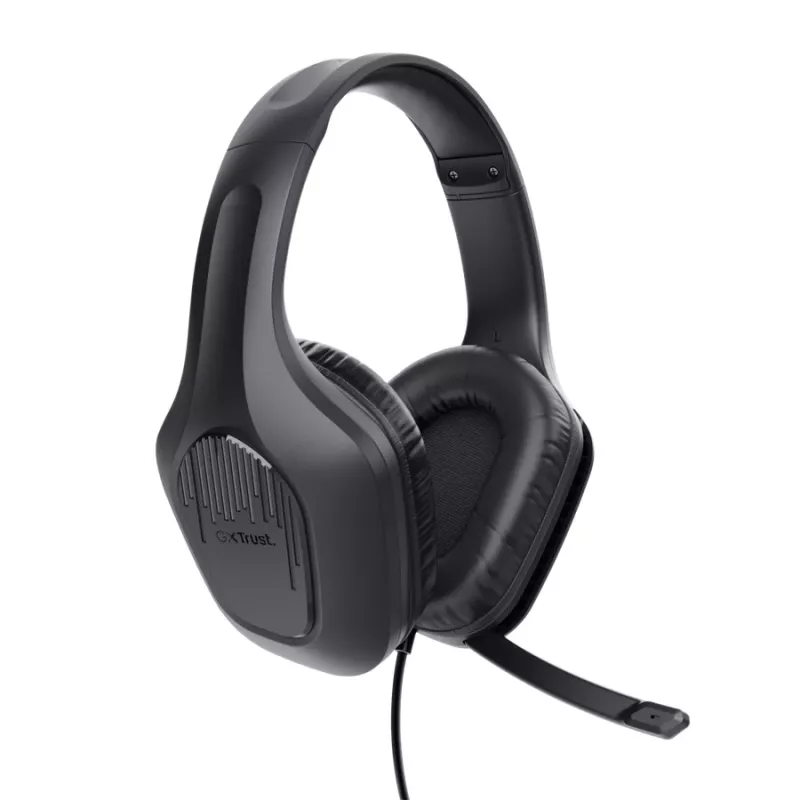 Trust GXT 417 Zirox austiņas ar vadu, galvas stīpa, spēlēm, melnas