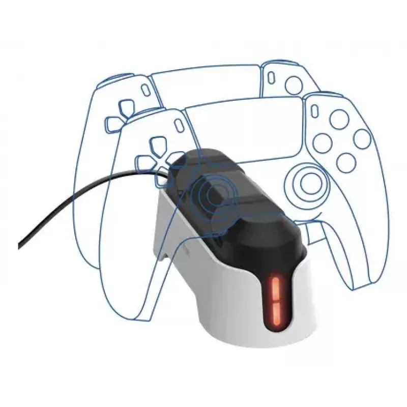 Uzlādes statīvs Trust GXT 228 Dual priekš PlayStation 5, melns un balts