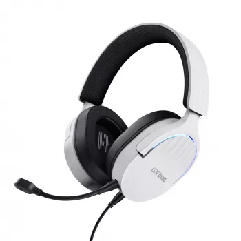 Trust GXT 490 FAYZO austiņas ar vadu, galvas saiti, motocikliem, USB A tips, melnā un baltā krāsā