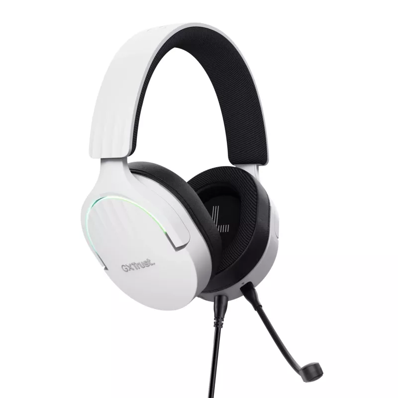 Trust GXT 490 FAYZO austiņas ar vadu, galvas saiti, motocikliem, USB A tips, melnā un baltā krāsā
