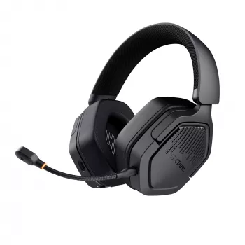 Trust GXT 493 Carus austiņas, vadu un bezvadu, galvas stīpa, ķiveres tipa, spēlēm, USB Type-C / USB Type-A, Bluetooth, melnas