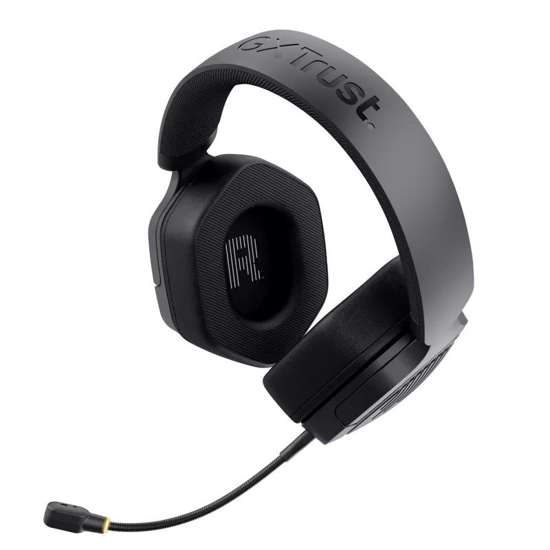 Trust GXT 493 Carus austiņas, vadu un bezvadu, galvas stīpa, ķiveres tipa, spēlēm, USB Type-C / USB Type-A, Bluetooth, melnas