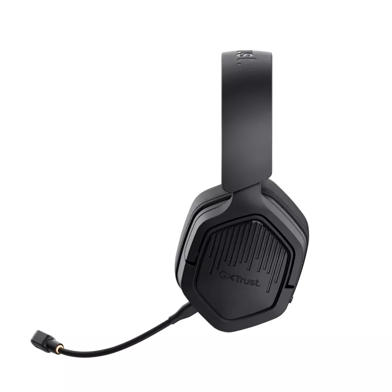 Trust GXT 493 Carus austiņas, vadu un bezvadu, galvas stīpa, ķiveres tipa, spēlēm, USB Type-C / USB Type-A, Bluetooth, melnas