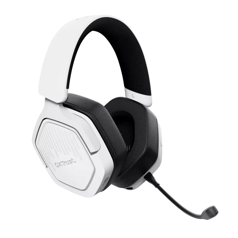 Trust GXT 493W Carus austiņas vadu un bezvadu, galvas lente, ķivere Spēļu USB Type-C / USB Type-A Bluetooth Balts