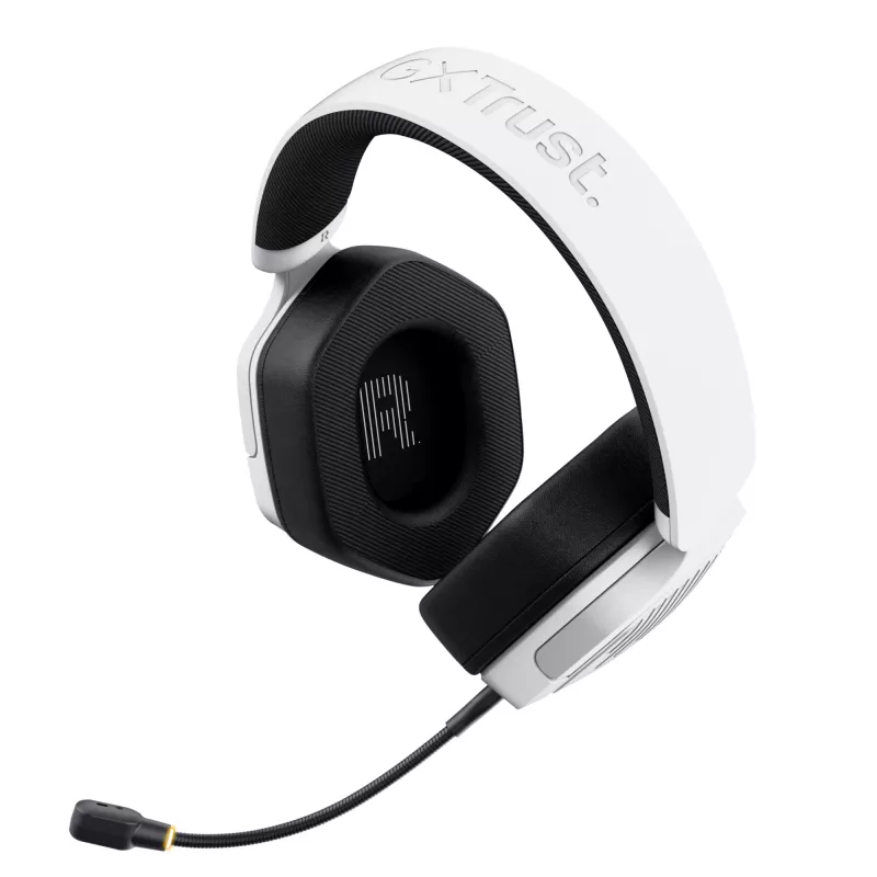 Trust GXT 493W Carus austiņas vadu un bezvadu, galvas lente, ķivere Spēļu USB Type-C / USB Type-A Bluetooth Balts