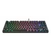 Mehāniska spēļu tastatūra TRUST 26135, 80% 87 taustiņi, QWERTZ vācu izkārtojums, USB vadu savienojums, melna, 1,8 m kabelis