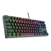 Mehāniska spēļu tastatūra TRUST 26135, 80% 87 taustiņi, QWERTZ vācu izkārtojums, USB vadu savienojums, melna, 1,8 m kabelis