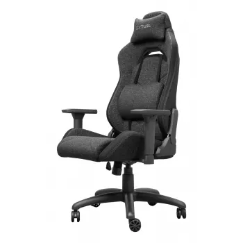 Universāla spēļu krēsla TRUST GXT 723 — polsterēts sēdeklis, maks. slodze 150 kg, 710×750 mm, augstums līdz 134 cm, pelēka