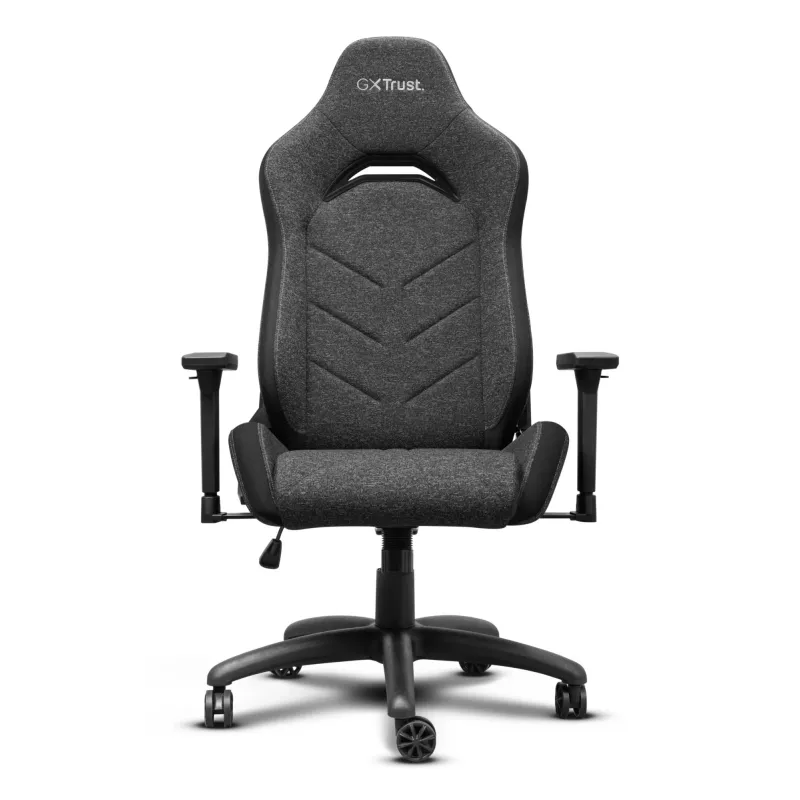 Universāla spēļu krēsla TRUST GXT 723 — polsterēts sēdeklis, maks. slodze 150 kg, 710×750 mm, augstums līdz 134 cm, pelēka
