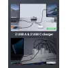 Ugreen Nexode 65 W galda ātrās uzlādes lādētājs, 2x USB-A + 2x USB-C (90747)