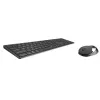 Rapoo 9850M tastatūra ar peli mājas RF bezvadu Bluetooth QWERTZ vācu pelēka