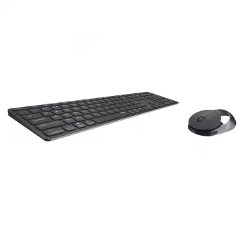 Rapoo 9850M tastatūra ar peli mājas RF bezvadu Bluetooth QWERTZ vācu pelēka