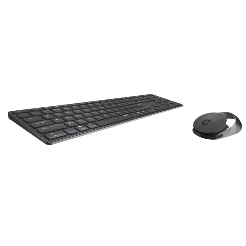 Rapoo 9850M tastatūra ar peli mājas RF bezvadu Bluetooth QWERTZ vācu pelēka