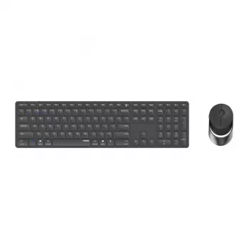 Rapoo 9850M tastatūra ar peli mājas RF bezvadu Bluetooth QWERTZ vācu pelēka