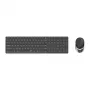 Rapoo 9850M tastatūra ar peli mājas RF bezvadu Bluetooth QWERTZ vācu pelēka