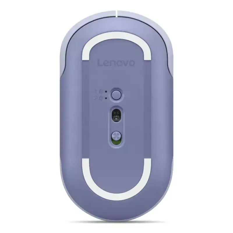 Bezvadu Bluetooth biroja pele Lenovo 350 — piemērota abām rokām, optiska 2400 DPI, 6 pogas, zila