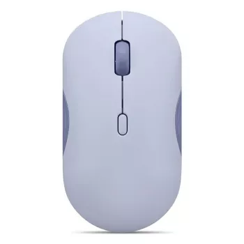 Bezvadu Bluetooth biroja pele Lenovo 350 — piemērota abām rokām, optiska 2400 DPI, 6 pogas, zila