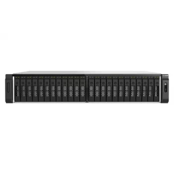 QNAP TS-H3077AFU-R7-64G NAS/krātuves serveris statņu (2U) AMD Ryzen™ 5 64 GB DDR5 0 TB QuTS hero Melns, Metālisks
