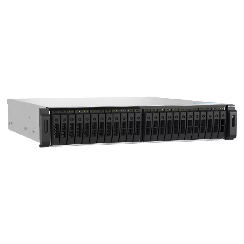 QNAP TS-H3077AFU-R7-64G NAS/krātuves serveris statņu (2U) AMD Ryzen™ 5 64 GB DDR5 0 TB QuTS hero Melns, Metālisks