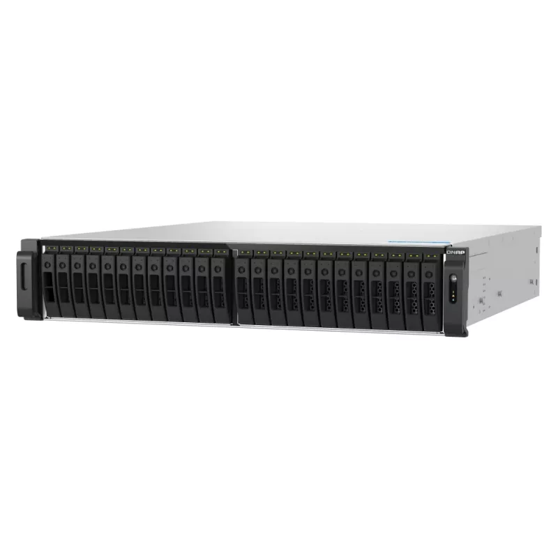 QNAP TS-H3077AFU-R7-64G NAS/krātuves serveris statņu (2U) AMD Ryzen™ 5 64 GB DDR5 0 TB QuTS hero Melns, Metālisks