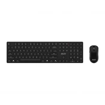 MSI FORGE K210 WIRELESS COMBO tastatūra Pele iekļauta Mājai/Birojam USB Melna
