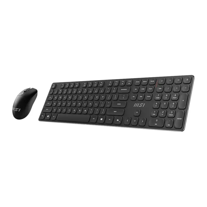 MSI FORGE K210 WIRELESS COMBO tastatūra Pele iekļauta Mājai/Birojam USB Melna