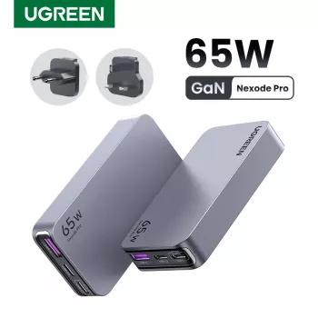 Iekštelpu lādētājs UGREEN Nexode Pro 65W GaN ceļojumu lādētājs