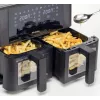Ariete 4631 Dubultā gaisa friteris 9L, 2400W, kopējā ietilpība 9L, 11 programmas, daudzfunkcionāls, līdz 3,6 kg cepta ēdiena, temperatūra līdz 200°C, dubultais grozs, melns