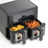 Ariete 4631 Dubultā gaisa friteris 9L, 2400W, kopējā ietilpība 9L, 11 programmas, daudzfunkcionāls, līdz 3,6 kg cepta ēdiena, temperatūra līdz 200°C, dubultais grozs, melns