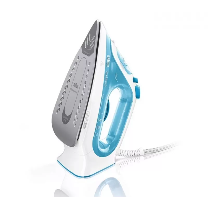 Braun TexStyle 3 tvaika gludeklis SI 3053 zils keramikas zole 2400 W