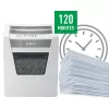Leitz IQ Office papīra smalcinātājs, drošības līmenis P5, mikro griezuma smalcināšana, 22,3 cm, 2 x 15 mm, 23 l, 250 loksnes, 55 dB