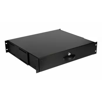 Atvilktņu bloks Equip Lockable Drawer 19' 2U RAL9005 Melns