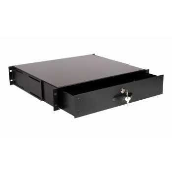 Atvilktņu bloks Equip Lockable Drawer 19' 2U RAL9005 Melns