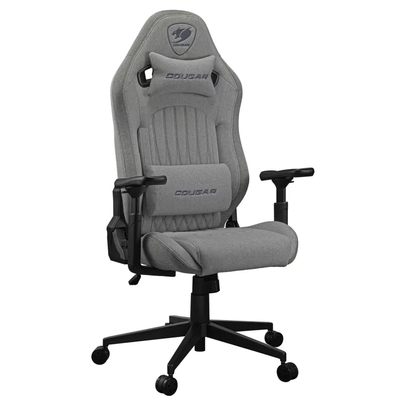 Universāla spēļu krēsls Cougar CGR-EPF-ROA — pelēks/melns, maks. svars 120 kg, izmēri 710×670×1250 mm