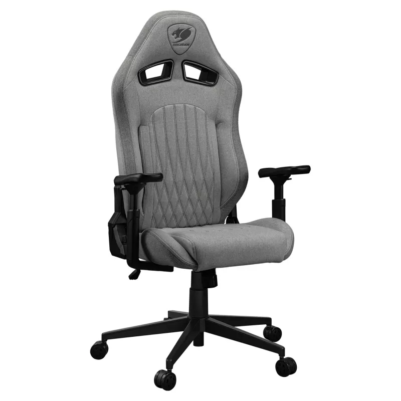 Universāla spēļu krēsls Cougar CGR-EPF-ROA — pelēks/melns, maks. svars 120 kg, izmēri 710×670×1250 mm