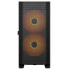 PC Midi Tower korpuss Cougar Airface FLO ARGB, melns — atbalsta 2x180mm priekšā, 1x120mm aizmugurē, 2.5/3.5 collu diskdziņi, 240×480×509 mm