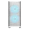 COUGAR PC Midi Tower korpuss Airface FLO ARGB balts — 2x180mm priekšā, 1x120mm aizmugurē, atbalsta 2,5 collu/3,5 collu HDD, 240×480×509 mm