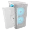 COUGAR PC Midi Tower korpuss Airface FLO ARGB balts — 2x180mm priekšā, 1x120mm aizmugurē, atbalsta 2,5 collu/3,5 collu HDD, 240×480×509 mm
