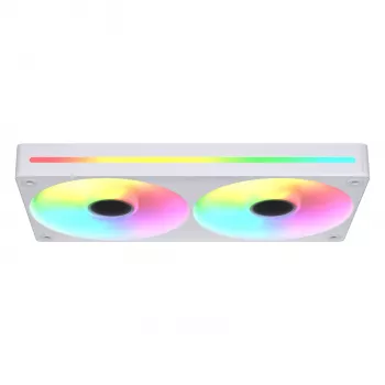 COUGAR Unity240-FB 120mm ARGB PWM priekšējais ventilators (viena rāmja, 700–2500 RPM, FDB, 5.4 mmH2O, balts)
