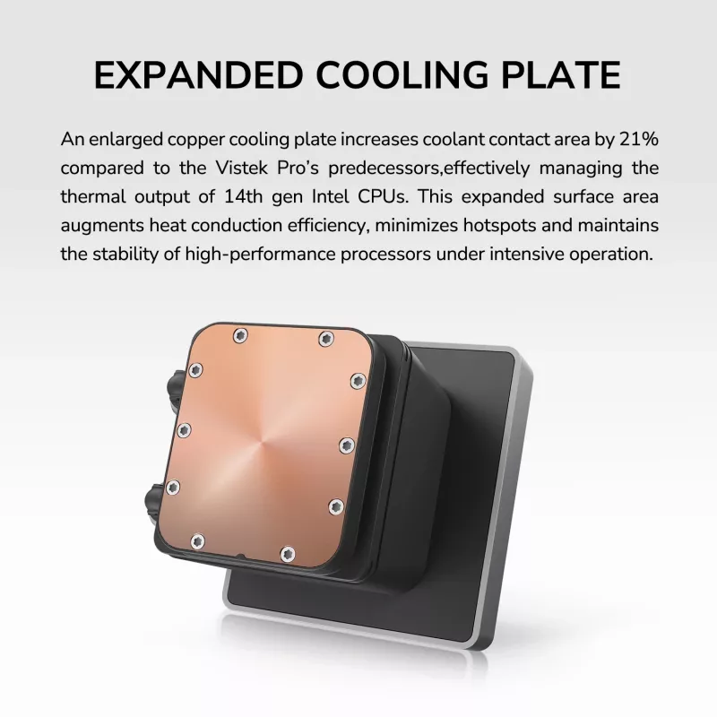 Universāls šķidruma dzesētājs procesoram Cougar Poseidon Vistek Pro 360 — 120 mm ventilatori, ARGB, balts
