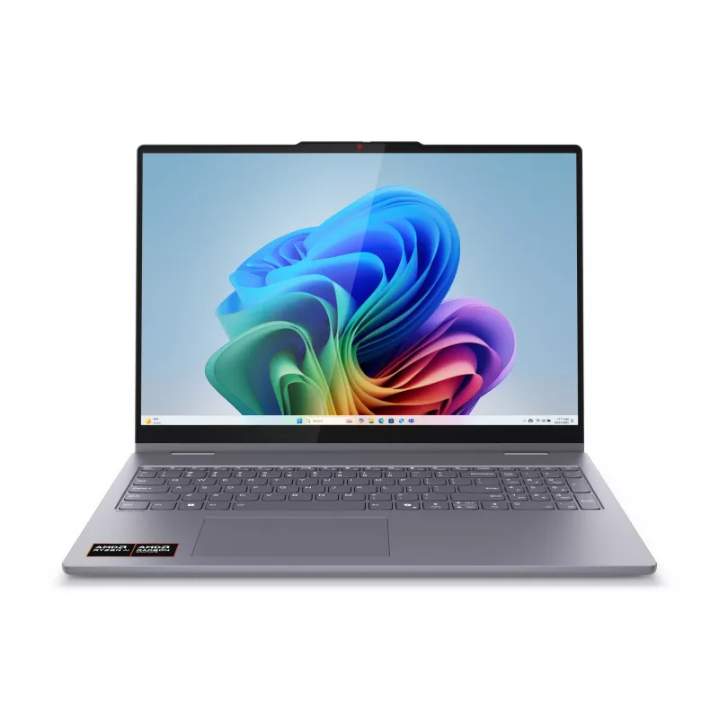 Lenovo IdeaPad 5 2-in-1 16AKP10 Copilot+ PC AMD Ryzen™ AI 5 340 Hybrid (2-in-1) 40.6 cm (16 inch) Skārienjūtīgs WUXGA 16 GB LPDDR5x-SDRAM 1 TB SSD Wi-Fi 7 (802.11be) Windows 11 Home vācu valoda pelēks