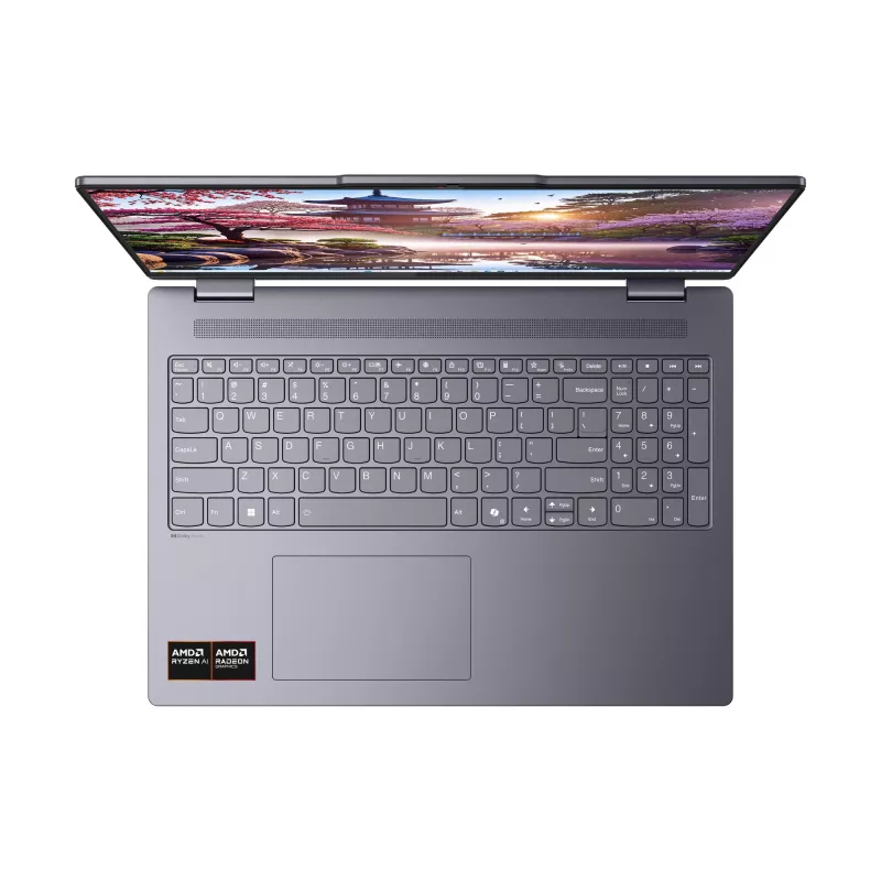 Lenovo IdeaPad 5 2-in-1 16AKP10 Copilot+ PC AMD Ryzen™ AI 5 340 Hybrid (2-in-1) 40.6 cm (16 inch) Skārienjūtīgs WUXGA 16 GB LPDDR5x-SDRAM 1 TB SSD Wi-Fi 7 (802.11be) Windows 11 Home vācu valoda pelēks