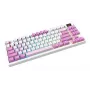 MSI FORGE GK600 TKL WIRELESS VIOLET tastatūra Spēļu USB + Bluetooth QWERTY Spāņu Rozā, Violeta, Balta