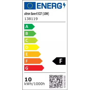 Enerģijas taupīšanas spuldze Ultron 138119 10 W E27 3000 K