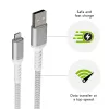 dbramante1928 re-charge Pro - BRD kabelis 2,5 m USB-A uz Lightning - W