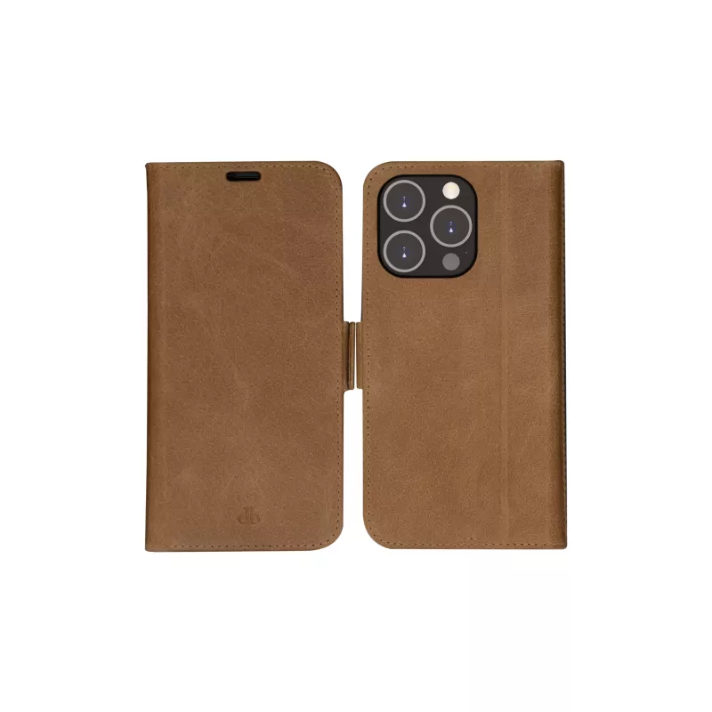 Maciņveida futrālis dbramante1928 iPhone 14 Pro Max Tan 3 karšu kabatiņas